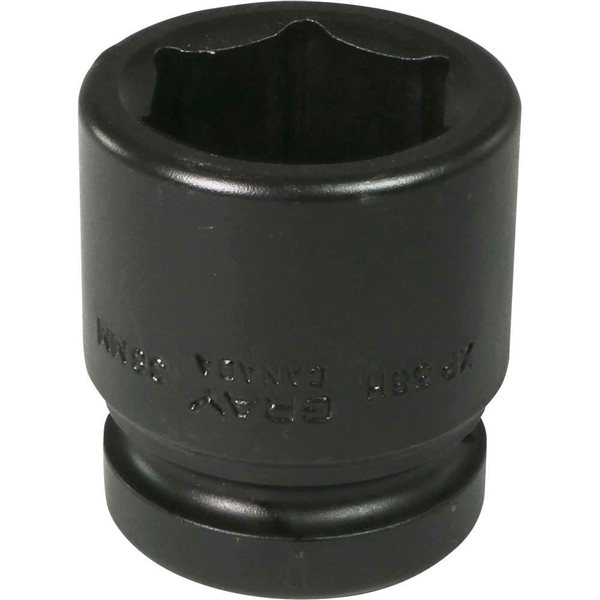Gray Tools 38 mm x 1-in Drive 6-Point Metric Shallow Impact Socket