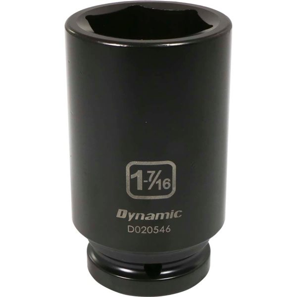 Dynamic Tools 3/4-in Drive 6-Point SAE 1-7/16-in Deep Length Impact Socket
