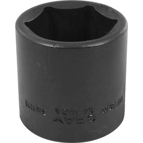 Gray Tools 36 mm x 1/2-in Drive 6-Point Metric Shallow Impact Socket