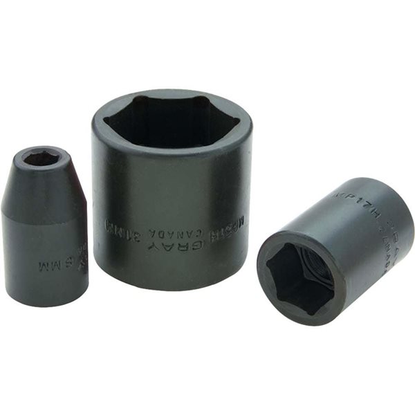 Gray Tools 36 mm x 1/2-in Drive 6-Point Metric Shallow Impact Socket