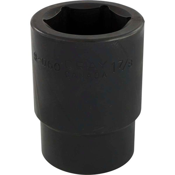 Gray Tools 1-7/8-in x #5 Spline Drive 6-Point SAE Shallow Impact Socket
