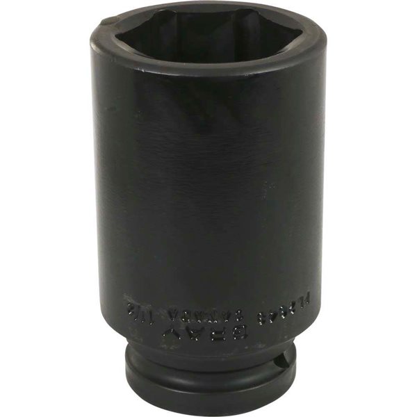Gray Tools 1-1/2-in x 3/4-in Drive 6-Point Standard Deep Black Impact Socket