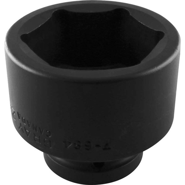 Gray Tools 2-5/8-in x 1-in Drive 6-Point SAE Shallow Impact Socket