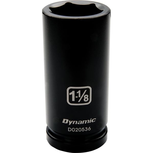 Dynamic Tools 3/4-in Drive 6-Point SAE 1-1/8-in Deep Length Impact Socket