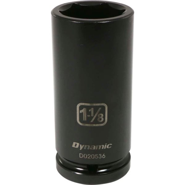 Dynamic Tools 3/4-in Drive 6-Point SAE 1-1/8-in Deep Length Impact Socket