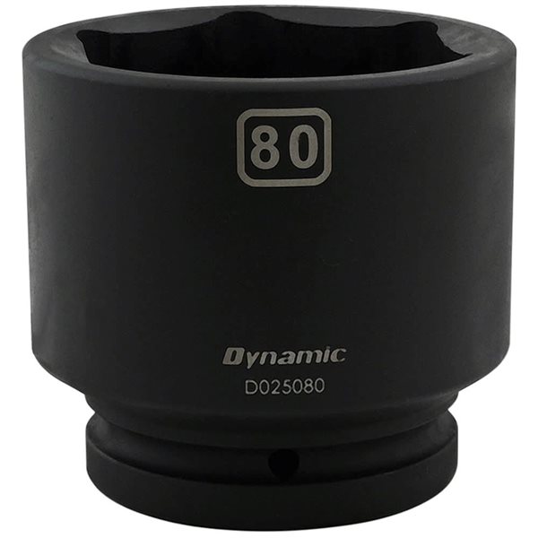 Dynamic Tools 1-in Drive 6-Point Metric 80 mm Shallow Impact Socket