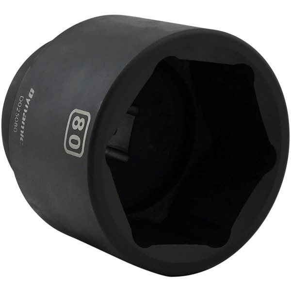 Dynamic Tools 1-in Drive 6-Point Metric 80 mm Shallow Impact Socket