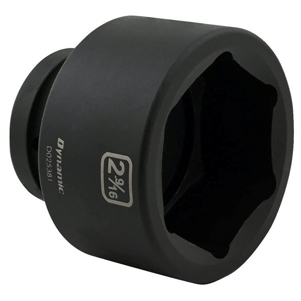 Dynamic Tools 2-9/16-in x 1-in Drive 6-Point SAE Shallow Impact Socket