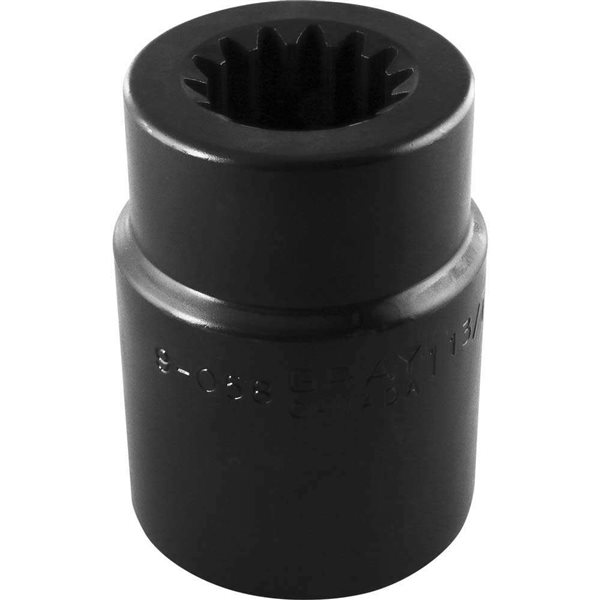 Gray Tools 1-13/16-in x #5 Spline Drive 6-Point SAE Shallow Impact Socket