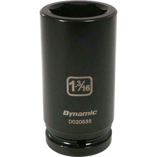 Dynamic Tools 3/4-in Drive 6-Point SAE 1-3/16-in Deep Length Impact Socket