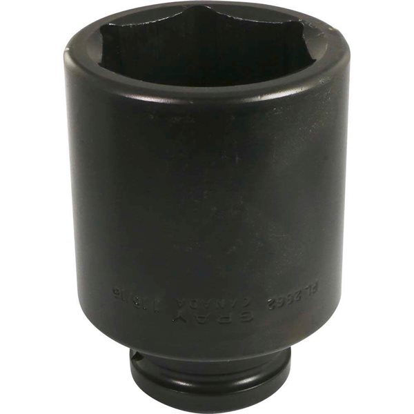 Gray Tools 1-15/16-in x 3/4-in Drive 6-Point Standard Deep Black Impact Socket