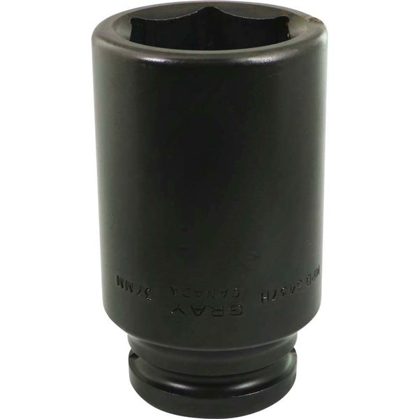 Gray Tools 37 mm x 3/4-in Drive 6-Point Metric Deep Impact Socket
