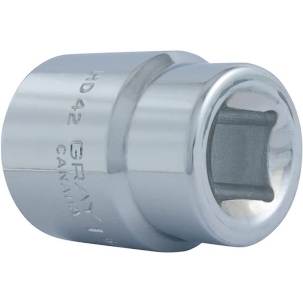 Gray Tools 1-5/16-in x 3/4-in Drive 12-Point Standard Chrome Finish Shallow Socket