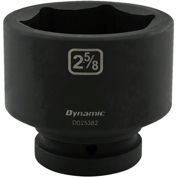 Dynamic Tools 2-5/8-in x 1-in Drive 6-Point SAE Shallow Impact Socket
