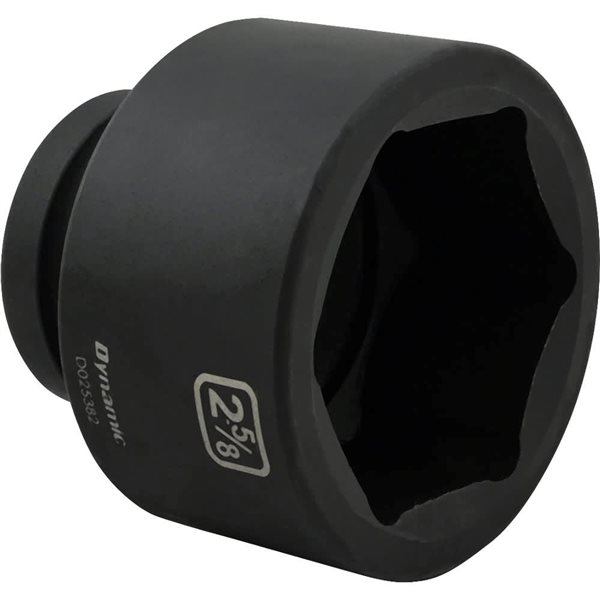 Dynamic Tools 2-5/8-in x 1-in Drive 6-Point SAE Shallow Impact Socket