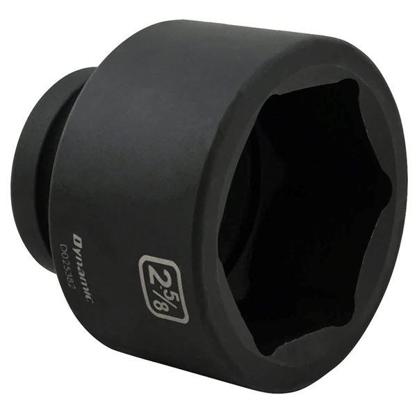 Dynamic Tools 2-5/8-in x 1-in Drive 6-Point SAE Shallow Impact Socket