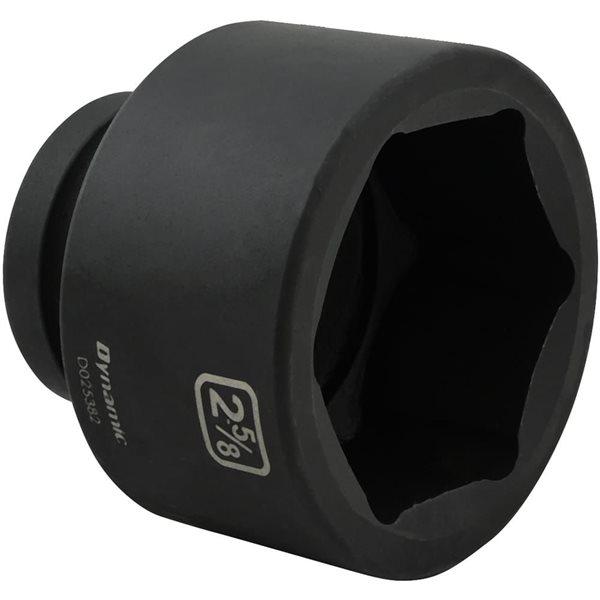 Dynamic Tools 2-5/8-in x 1-in Drive 6-Point SAE Shallow Impact Socket
