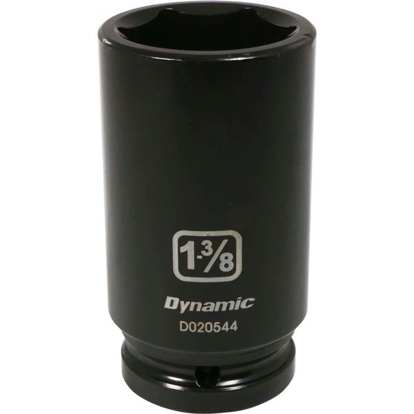 Dynamic Tools 3/4-in Drive 6-Point SAE 1-3/8-in Deep Length Impact Socket
