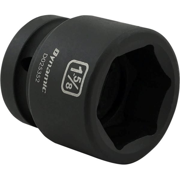 Dynamic Tools 1-5/8-in x 1-in Drive 6-Point SAE Shallow Impact Socket