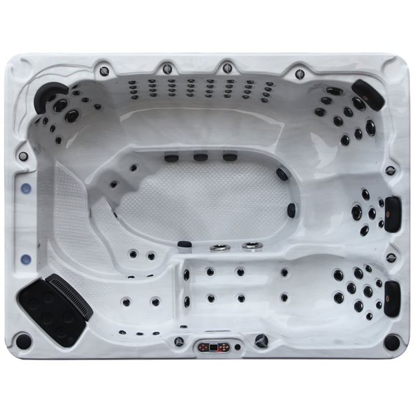 Canadian Spa Company Grand Bend 9-Person 94-Jet Brown/White Rectangle Hot Tub - 10 lights
