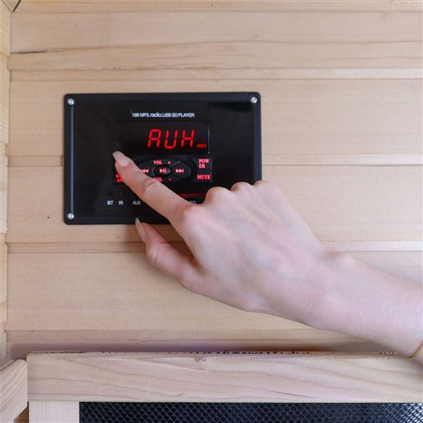 Sauna infrarouge d'intérieur 2 places Tremblant de Canadian Spa Company en bois de pruche