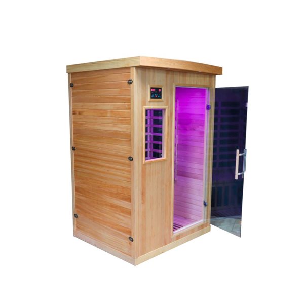 Sauna infrarouge d'intérieur 2 places Tremblant de Canadian Spa Company en bois de pruche