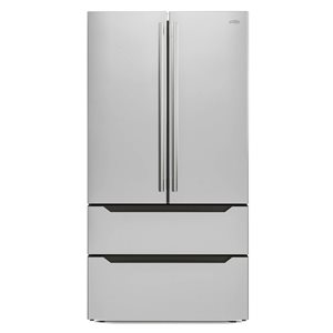 KoolMore Stainless Steel French Door 2-Drawer Refrigerator and Freezer w/ Automatic Ice Maker 22.5-ft³