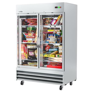 KoolMore 54-in Commercial 2 Glass Door Reach-In Freezer 47-ft³