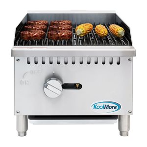 KoolMore Stainless Steel 16-in Commercial 1-Burner Natural Gas Charbroiler w/ 30,000 BTU