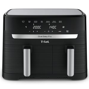 Friteuse à air EY901850 T-fal à 2 zones et 2 paniers 8,5 L noir