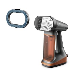 Défroisseur et fer à vapeur pour vêtements Pure Force Rowenta 3-en-1 avec système de tête réversible en cuivre