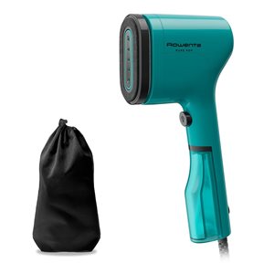 Défroisseur manuel à vapeur pour vêtements Pure Pop Rowenta vert avec système de tête réversible et face antipeluche