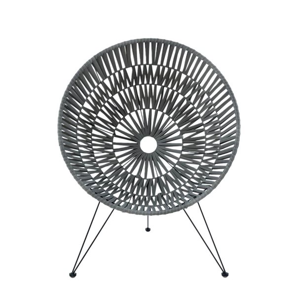 Kingman Grey Polyester Oval Handcrafted 33-in L Pet Chair w/ Cushion for Small Pets