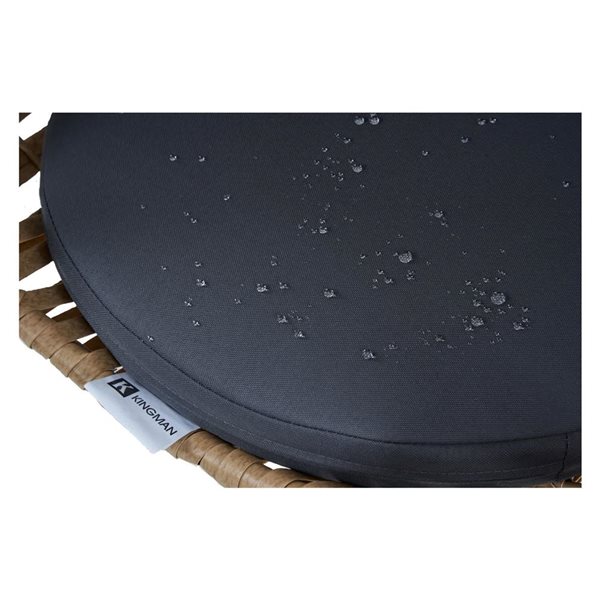 Kingman Yellow Polyester Oval Handcrafted Pet Swing Hut w/ Cushion for Small Pets