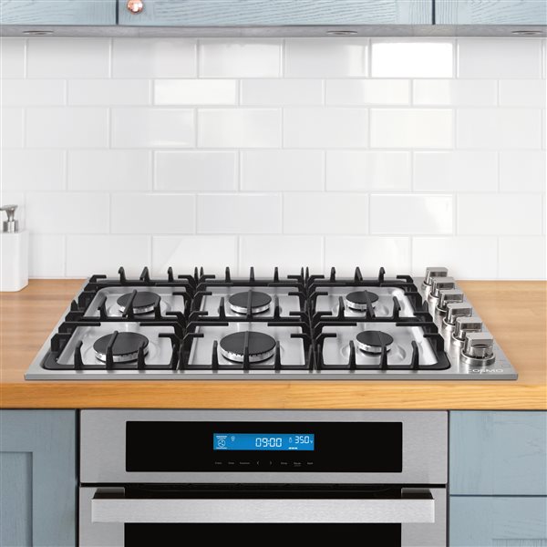 Cosmo 36-in 6-Burner Stainless Steel Gas Cooktop