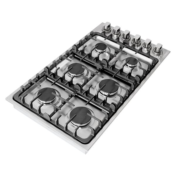 Cosmo 36-in 6-Burner Stainless Steel Gas Cooktop