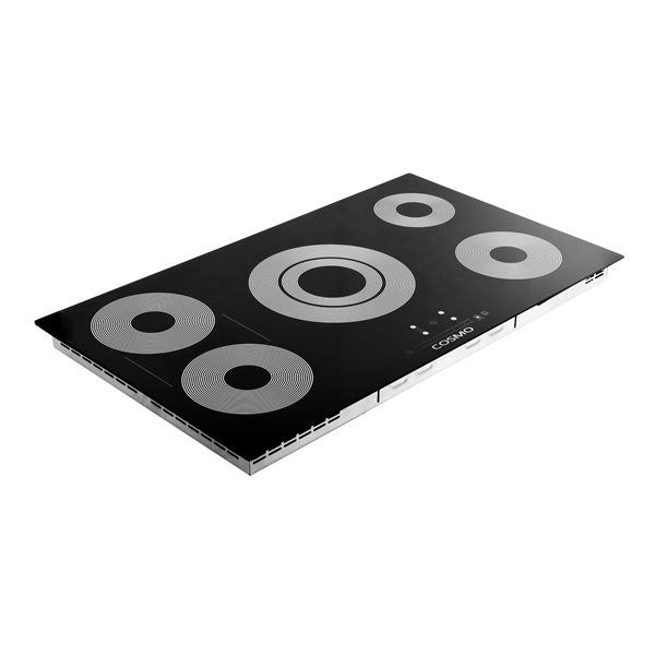 Cosmo 36-in 5-Burner Black Smooth Radiant Electric Ceramic Glass Cooktop w/ Touch Controls