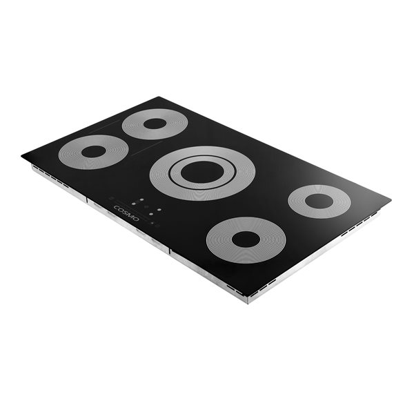 Cosmo 36-in 5-Burner Black Smooth Radiant Electric Ceramic Glass Cooktop w/ Touch Controls