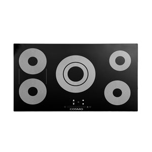 Cosmo 36-in 5-Burner Black Smooth Radiant Electric Ceramic Glass Cooktop w/ Touch Controls