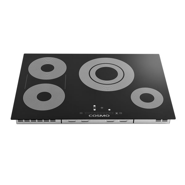 Cosmo 30-in 4-Burner Black Smooth Radiant Electric Ceramic Glass Cooktop w/ Touch Controls