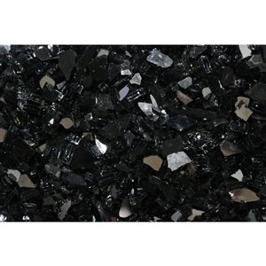 Elementi 1/4-in 25-lb Black Tempered Fire Glass
