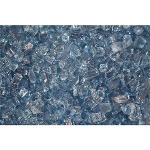 Elementi 1/4-in 25-lb Blue Tempered Fire Glass