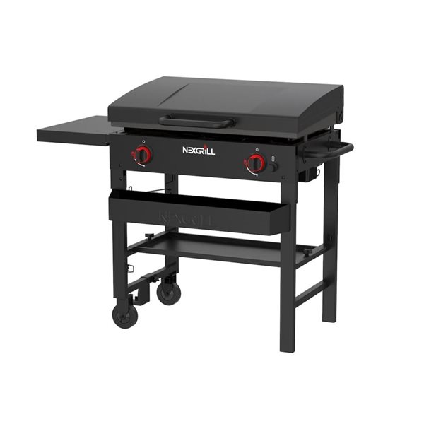 Barbecue au propane Nexgrill Think Patio noir à 2 brûleurs 29 po avec plaque de cuisson et couvercle à charnières