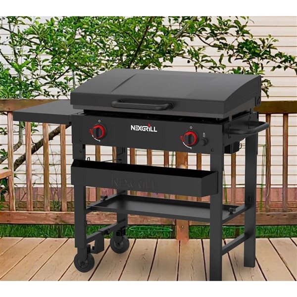 Barbecue au propane Nexgrill Think Patio noir à 2 brûleurs 29 po avec plaque de cuisson et couvercle à charnières