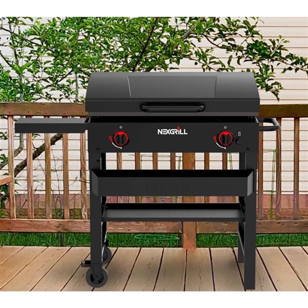 Barbecue au propane Nexgrill Think Patio noir à 2 brûleurs 29 po avec plaque de cuisson et couvercle à charnières