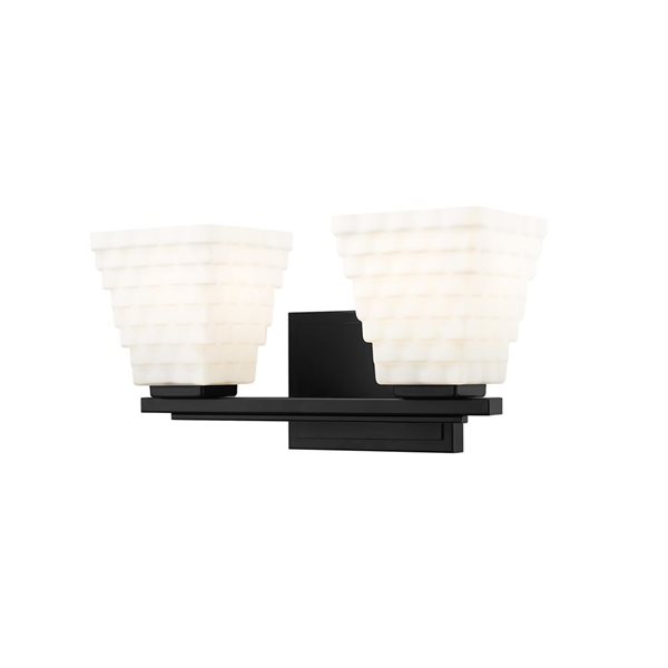 Z-Lite Annalise 2-Light Matte Black Modern Vanity Light