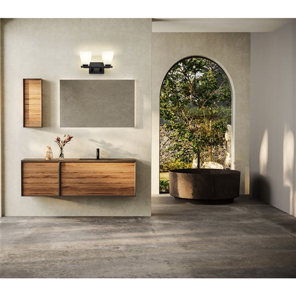 Z-Lite Annalise 2-Light Matte Black Modern Vanity Light