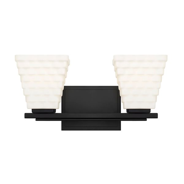 Z-Lite Annalise 2-Light Matte Black Modern Vanity Light