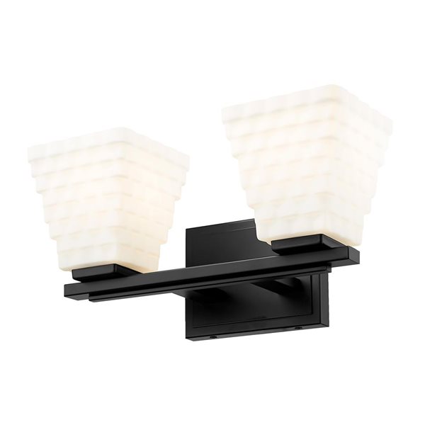 Z-Lite Annalise 2-Light Matte Black Modern Vanity Light