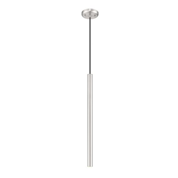 Z-Lite Forest Brushed Nickel Cylinder LED 24-in H 1-Light Pendant Light